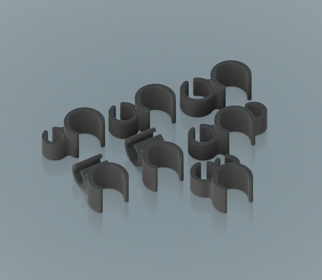 15mm rod cable clip set of 7 pcs